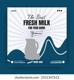 A poster for the head milk for a bottle of fresh milk

