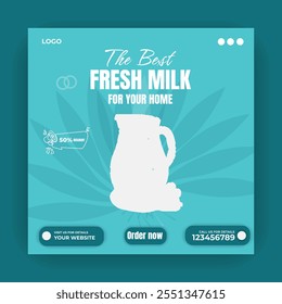 A poster for the head milk for a bottle of fresh milk

