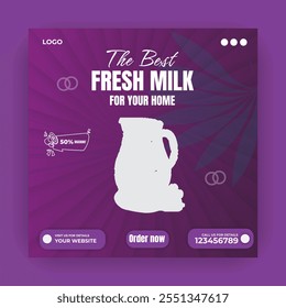 A poster for the head milk for a bottle of fresh milk

