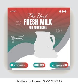 A poster for the head milk for a bottle of fresh milk

