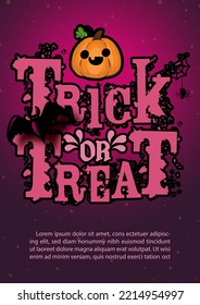 Poster holiday of Halloween day in vector design.