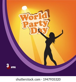 Poster For Holiday World Party Day, Vector