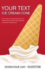 poster ice-cream cone drop fall