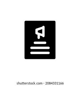 Plakatsymbol-Design, Vektorgrafik mit Symbolankündigung, Flyer, Promotion, Dokument für Werbeunternehmen