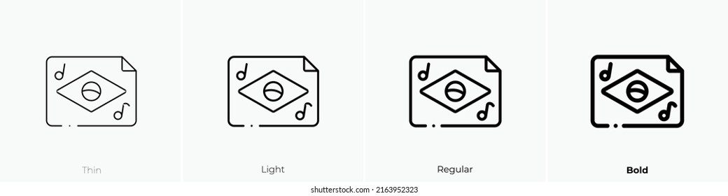 Plakatsymbol. Lineares Zeichen einzeln auf weißem Hintergrund. Vektorgrafik.