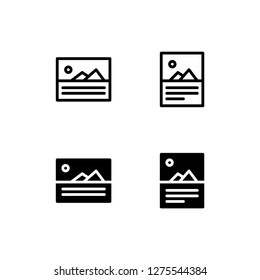 Poster Icon Logo Vector Symbol. Flyer Icon
