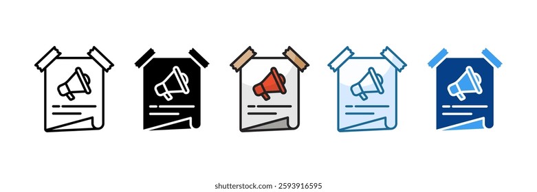 Poster Icon Set Multiple Style Collection