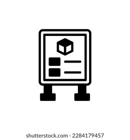 Icono de afiche en vector. Ilustración