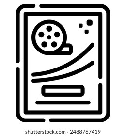 Poster icon for web, app, infographic, etc