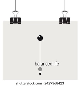 Poster with the idea of Balanced Life