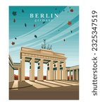 POSTER ILLUSTRATION OF BERLIN, GERMANY