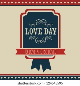 Poster illustration of the day of love and friendship, vector illustration