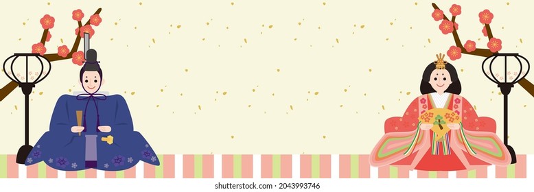 Poster illustration design for Hinamatsuri