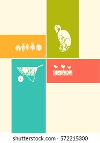 Poster Illustration Featuring a Seed, a Wheelbarrow, a Gardening Plot, and Some Vegetables