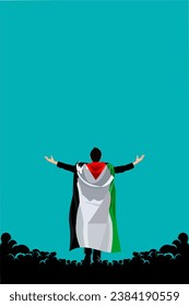 Poster illustration of Israel vs Hamas, one love and one peace.