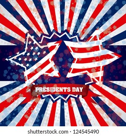 Poster illustration of President's Day in the United States of America, vector illustration