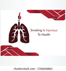 Poster illustration for smoking risk. vector background.