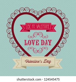 Poster illustration of Valentine's Day, the day of love and friendship, vector illustration