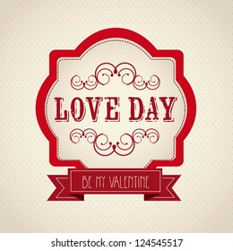 Poster illustration of Valentine's Day, the day of love and friendship, vector illustration