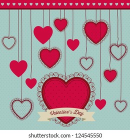Poster illustration of Valentine's Day, the day of love and friendship, vector illustration