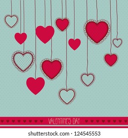 Poster illustration of Valentine's Day, the day of love and friendship, vector illustration