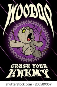 Poster illustration of a voodoo doll