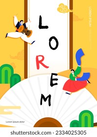 Poster illustrations for various performances, exhibitions, and fairs
