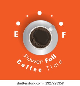 Poster with the image of coffee. Vector illustration