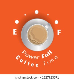 Poster with the image of coffee. Vector illustration