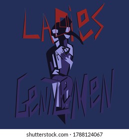 poster with the image of a lady and gentleman