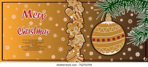 A poster with images of Christmas gingerbread