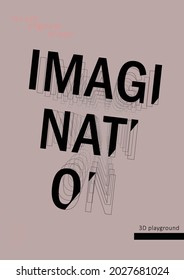 Poster Imagination Simple Text Typography