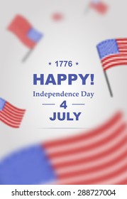 Poster for Independence Day 4th of July. Happy  Independence Day!
