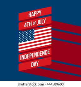 Poster of independence day flat design vector illustration