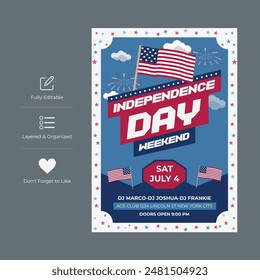 Poster for Independence Day shows a flag