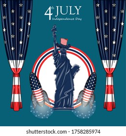 Poster of independence day of United States - Vector