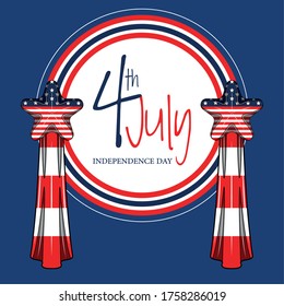 Poster of independence day of United States - Vector