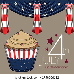 Poster of independence day of United States - Vector
