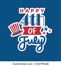 Poster of independence day of United States 4th july - Vector