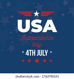 Poster of independence day of United States 4th july - Vector