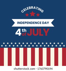 Poster of independence day of United States 4th july - Vector