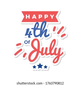 Poster of independence day of United States 4th july - Vector