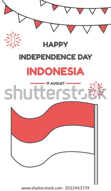Poster Indonesia Independence Day 17 August Stock Vector Royalty Free 2022463739 Shutterstock 1962