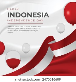 a poster for an Indonesia independence day