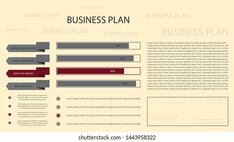 Poster infographics information business modern design set proposal advert