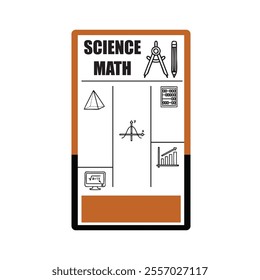 Poster infographics for science math. Vector illustration