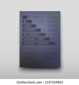 Poster infographics wild animals on a blurry background in an abstract style. Vector illustration with graphic scheme