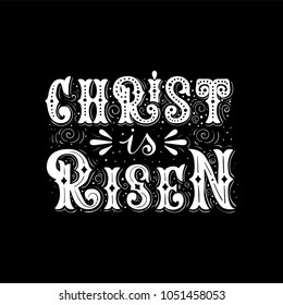 A poster with the inscription "Christ is Risen"