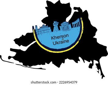 poster with the inscription Kherson Ukraine