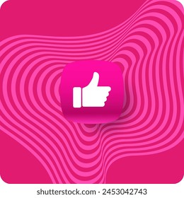 A poster with the inscription recommend and a thumbs up. An illustration for a product recommendation.